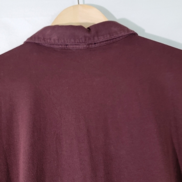 STANDARD James Perse Men's Polo Shirt Sz 5 Brown Short Sleeve USA Logo Cotton - Picture 7 of 10